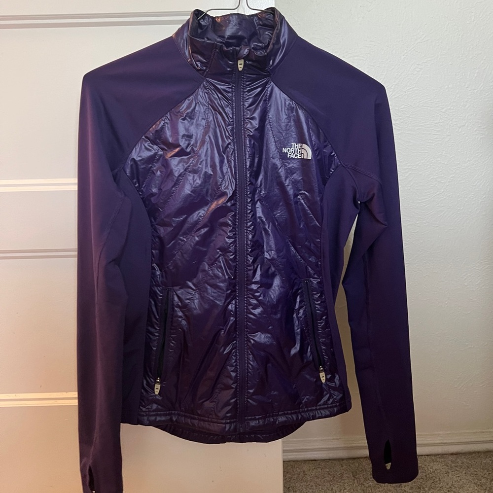 Purple north face jacket Small